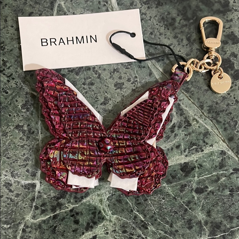 BNWT Brahmin Butterfly tassel in Sangria